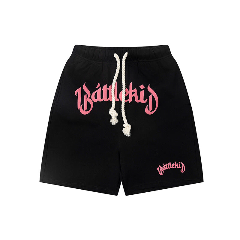 Short tendance Hip Hop Casual Street Rétro Pantalons recadrés Pantoufles