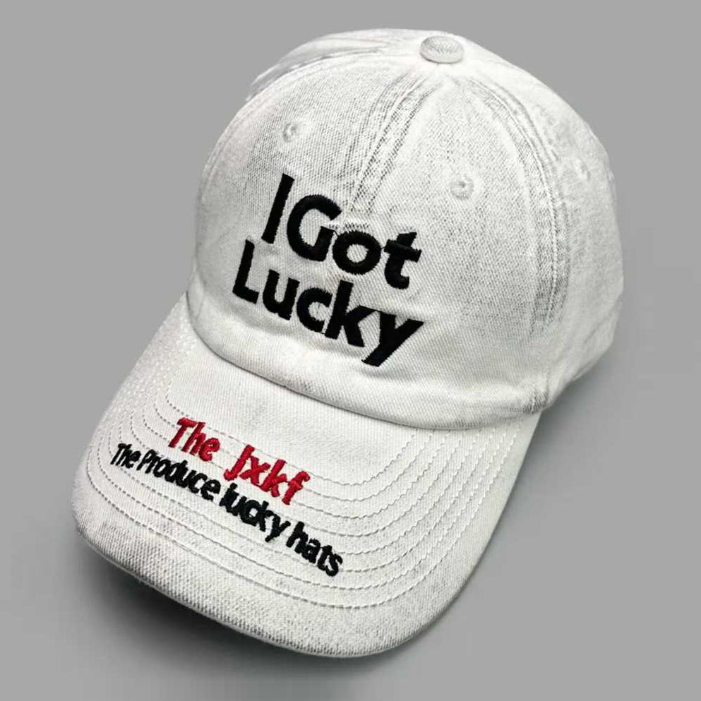 Le printemps et l'automne Trendy Vintage Casquettes de baseball en couleurs multiples avec bords en lettres