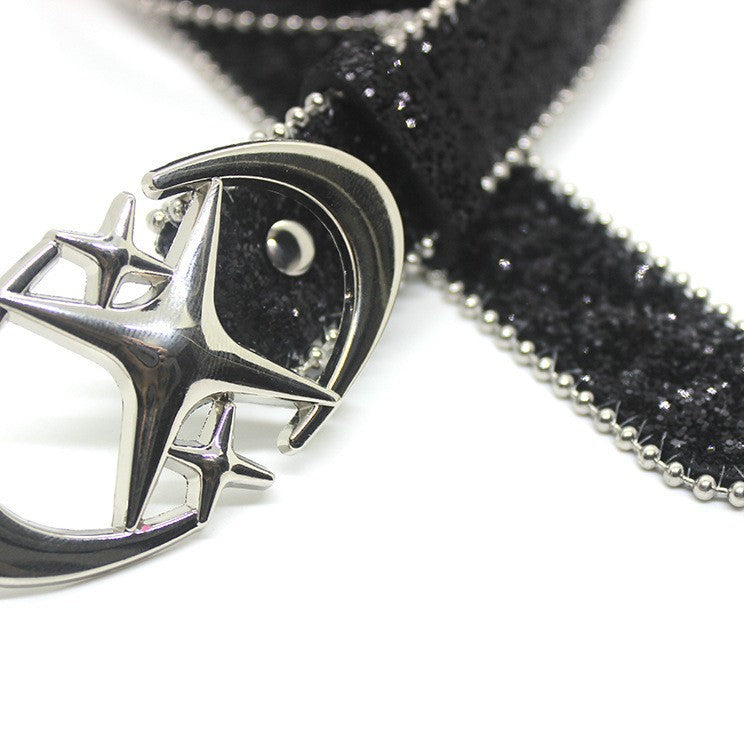 Lune à double croissant tendance et ceinture de la taille cousu