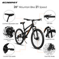 A26207 26 pouces Cadre en acier Shock Fork Plus Shock Absorber 21 vitesses Unisex Mountain Bike
