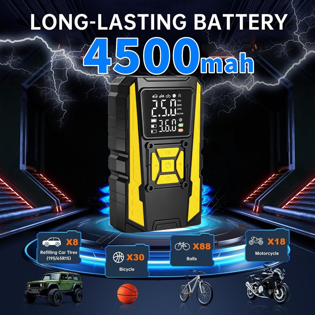 Pompe de compresseur d'air électrique 12V 150PSI Avec lumière LED