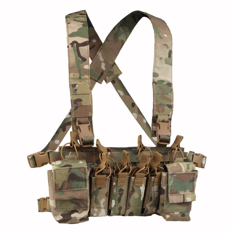 Camouflage Multi-fonctionnel Harnais de poitrine extensible avec pot de rangement accessoire