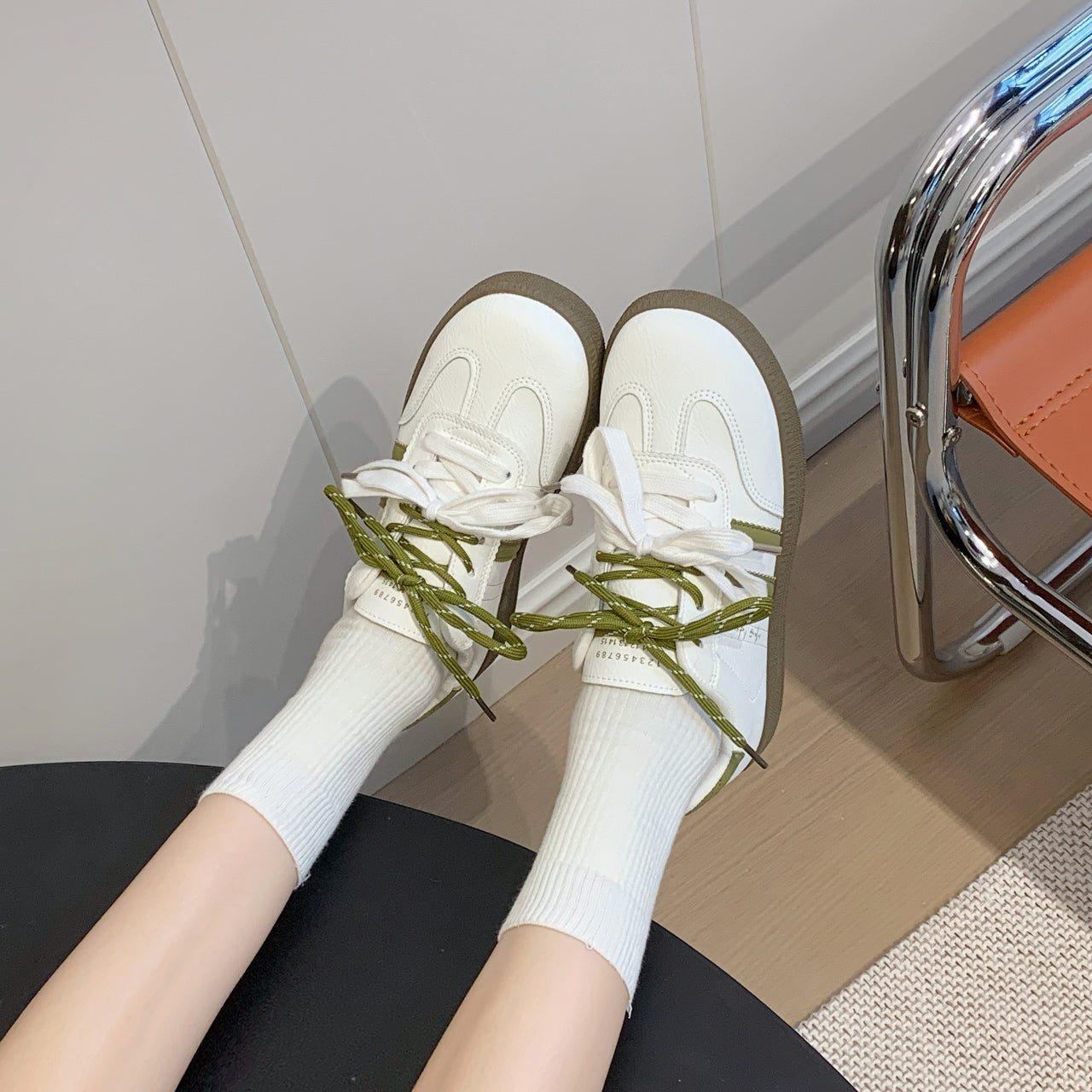 Soft Sole été automne Casual chaussures de course en cuir véritable étudiant cours de formation allemande
