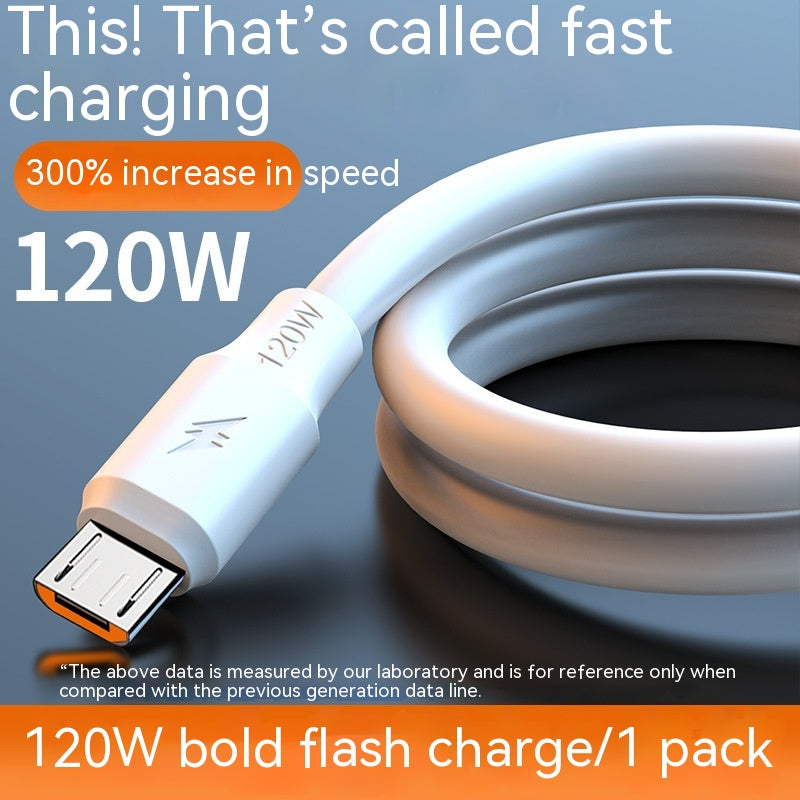 Câble de recharge rapide 120W Téléphone portable 6A Bold