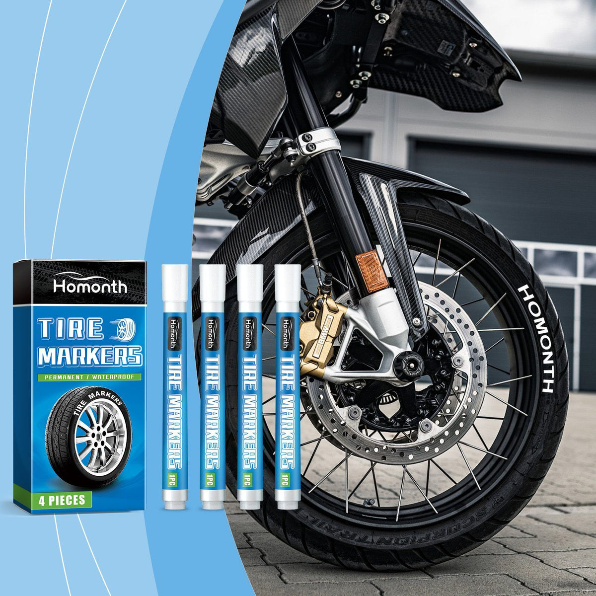 Marqueur de peinture pour pneus automobiles HOMONTH
