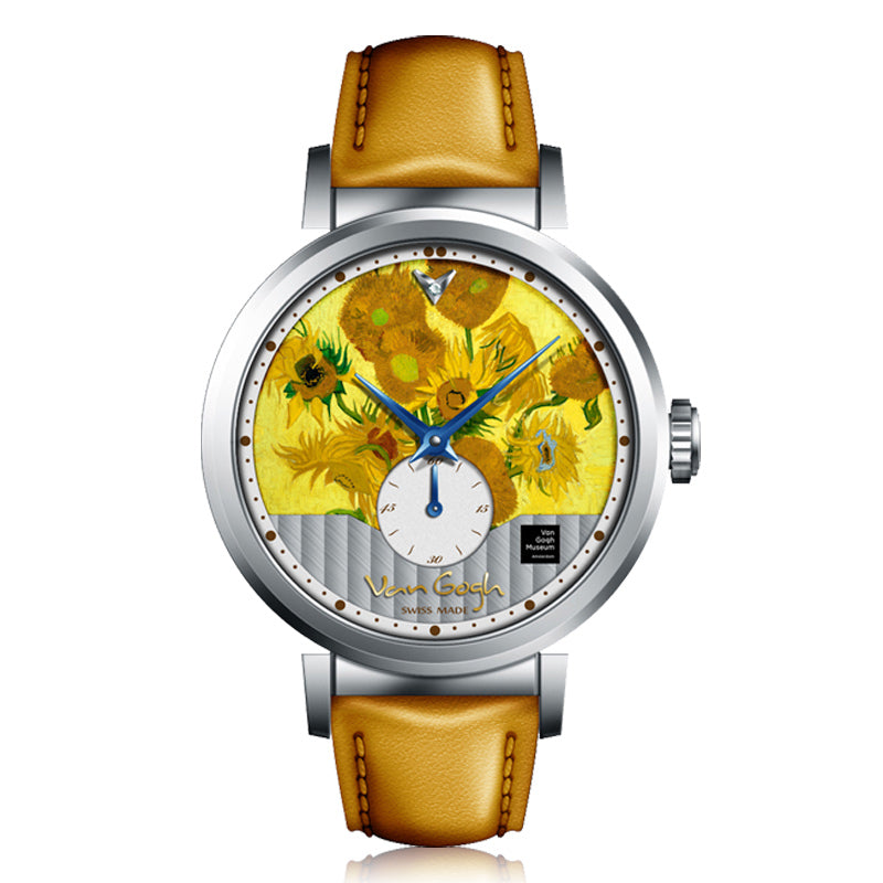 Van Gogh Petites Secondes Bracelet en cuir à main Montres pour femmes