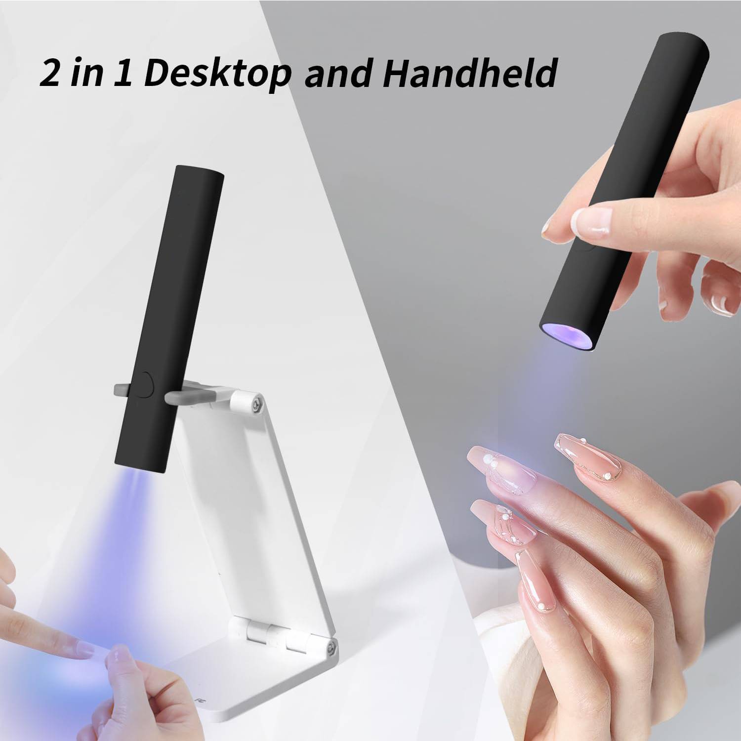 Mini lampe à ongles UV LED portable avec support