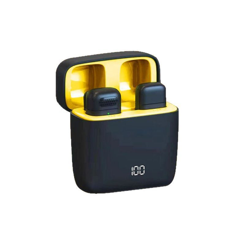 Microphone à clip sans fil avec charge d'enregistrement