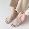 Désodorisant en coton pour hommes et chaussons respirantes à cinq orteils absorbant la sueur