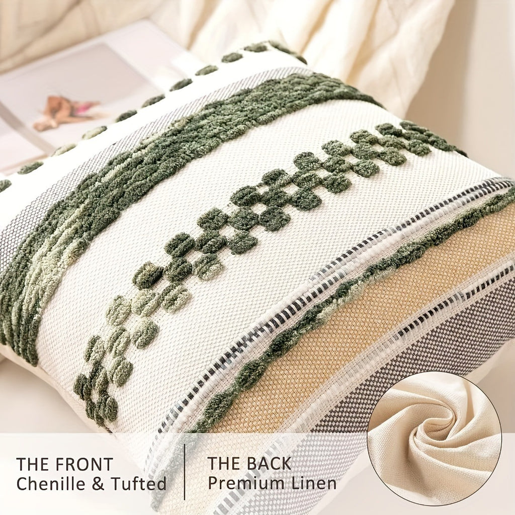 Jacquard Chenille Tassel Oreiller Simple Confortable Et Universally Compatible