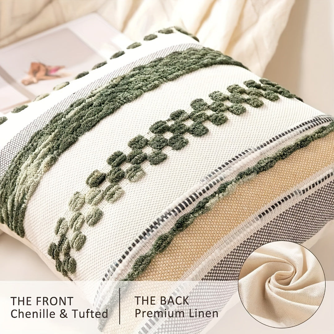 Jacquard Chenille Tassel Oreiller Simple Confortable Et Universally Compatible