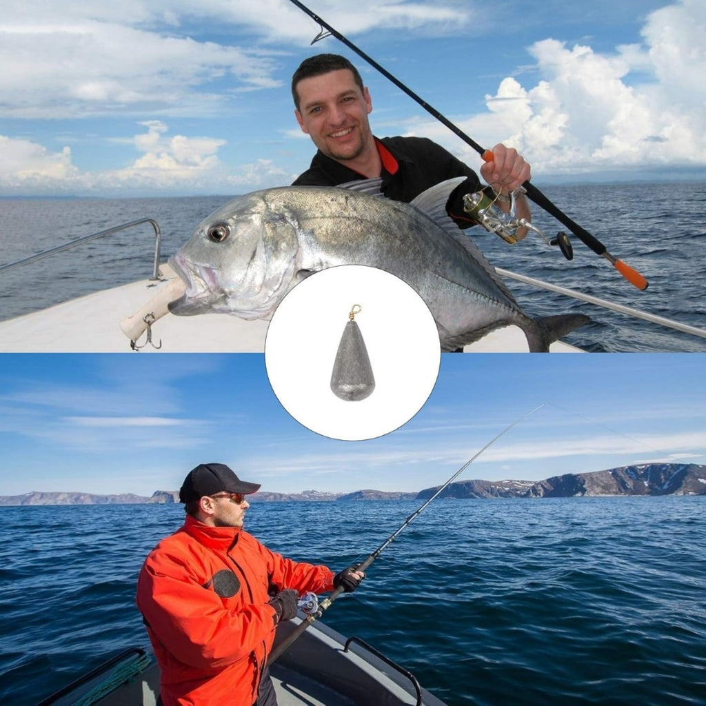 Ensemble de poids de pêche de 65 pièces avec boîte de rangement de 10 compartiments
