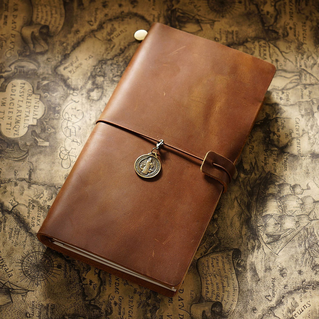 Carnet de voyage Cowhide Leather Journal Vintage