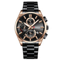 Six-pin waterproof steel watch