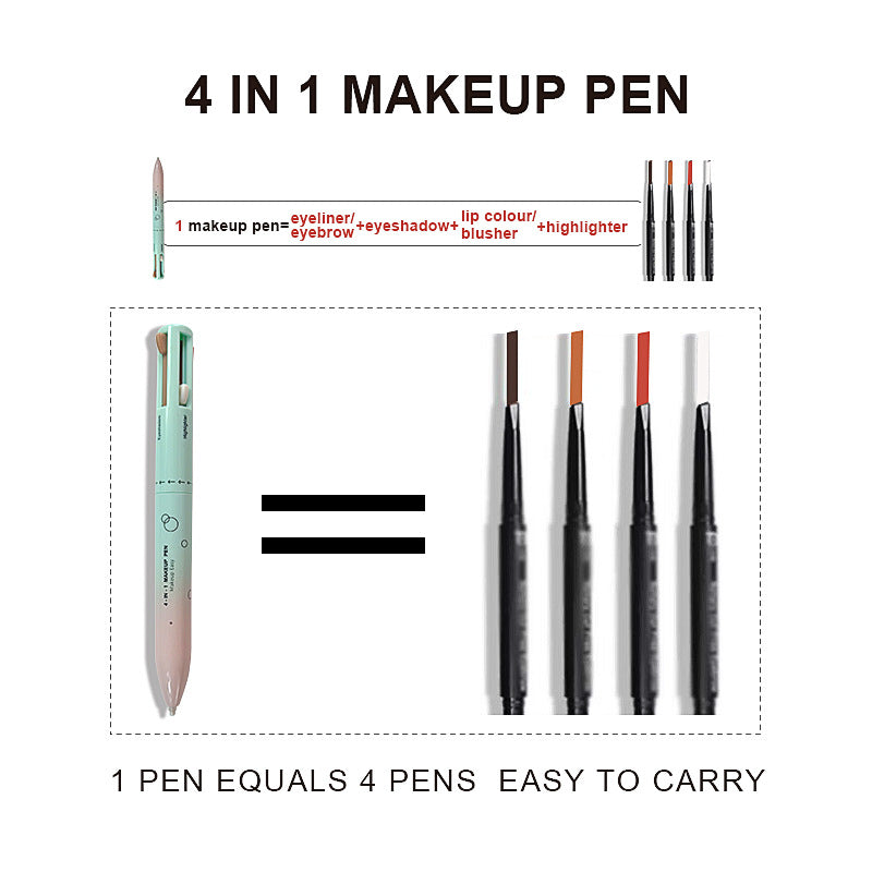 4 stylo de maquillage en 1 stylo de maquillage multifonctionnel avec eyeliner