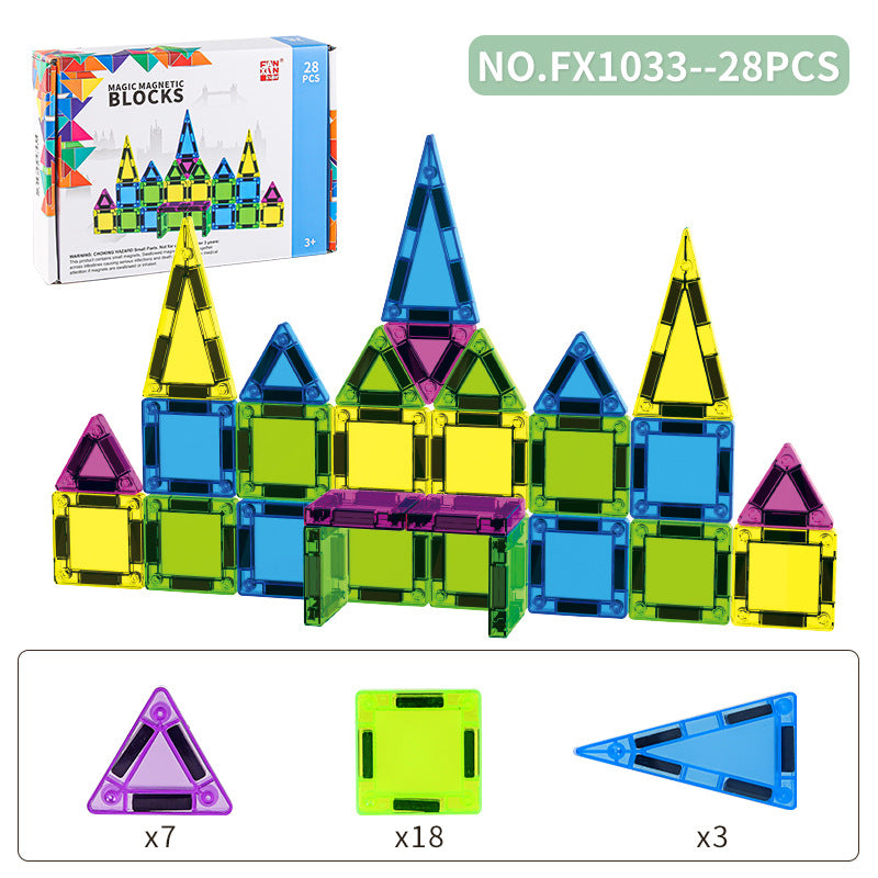 Magnetic Tile Jouet d'assemblage éducatif pour enfants