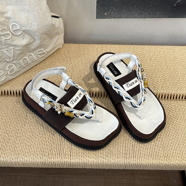 Arrivée d'été Femmes Style de Fée Plateforme String Sandales