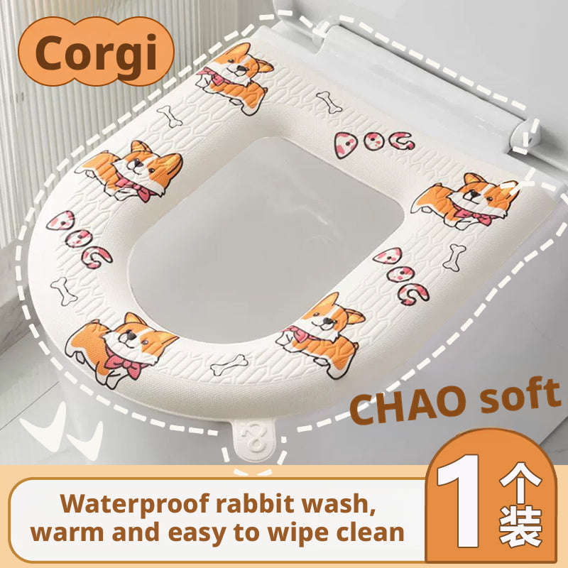 Siège de toilette cartoon-Corgi Dog-EVA-1 pièce