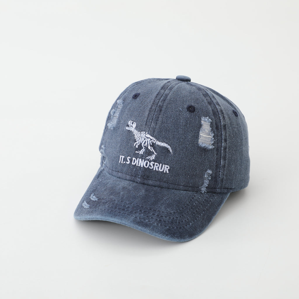 Broderie dinosaure pour enfants Torn and washed-out Vintage Trend Casquette de baseball pour l'extérieur