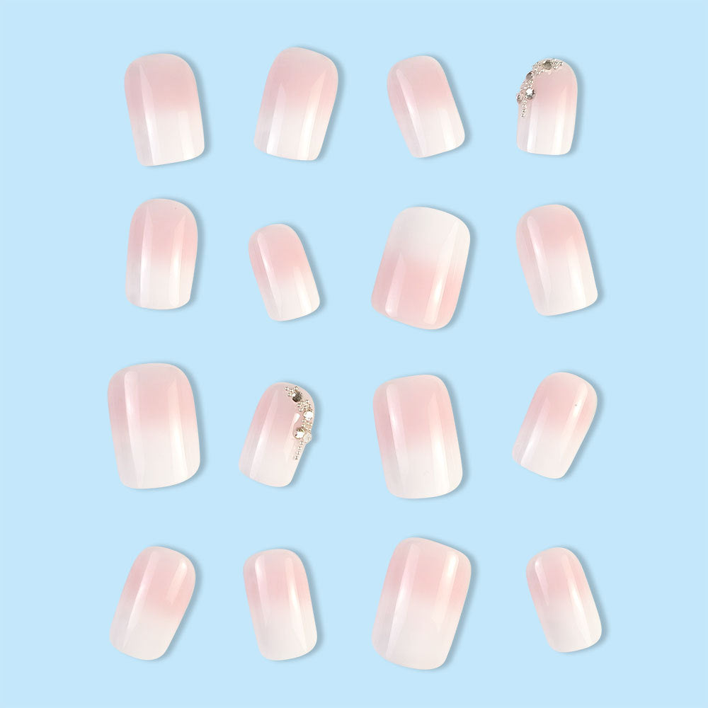 Améliorez votre look 24-pièces Court carré transparent de glace Gradient Pure-sex Design Full-cove