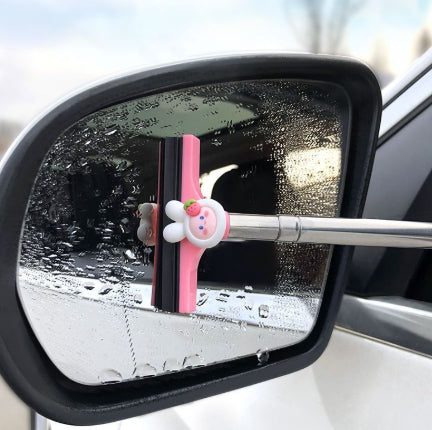 Rétroviseur de voiture Wiper Rétractable fournitures de nettoyage pluvieuse Portable Vue arrière miroir Wat