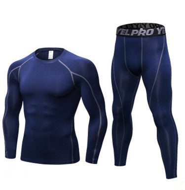 Entraînement de compression de course de forme pour hommes Tights manches longues pantalons de chemise Leggings S