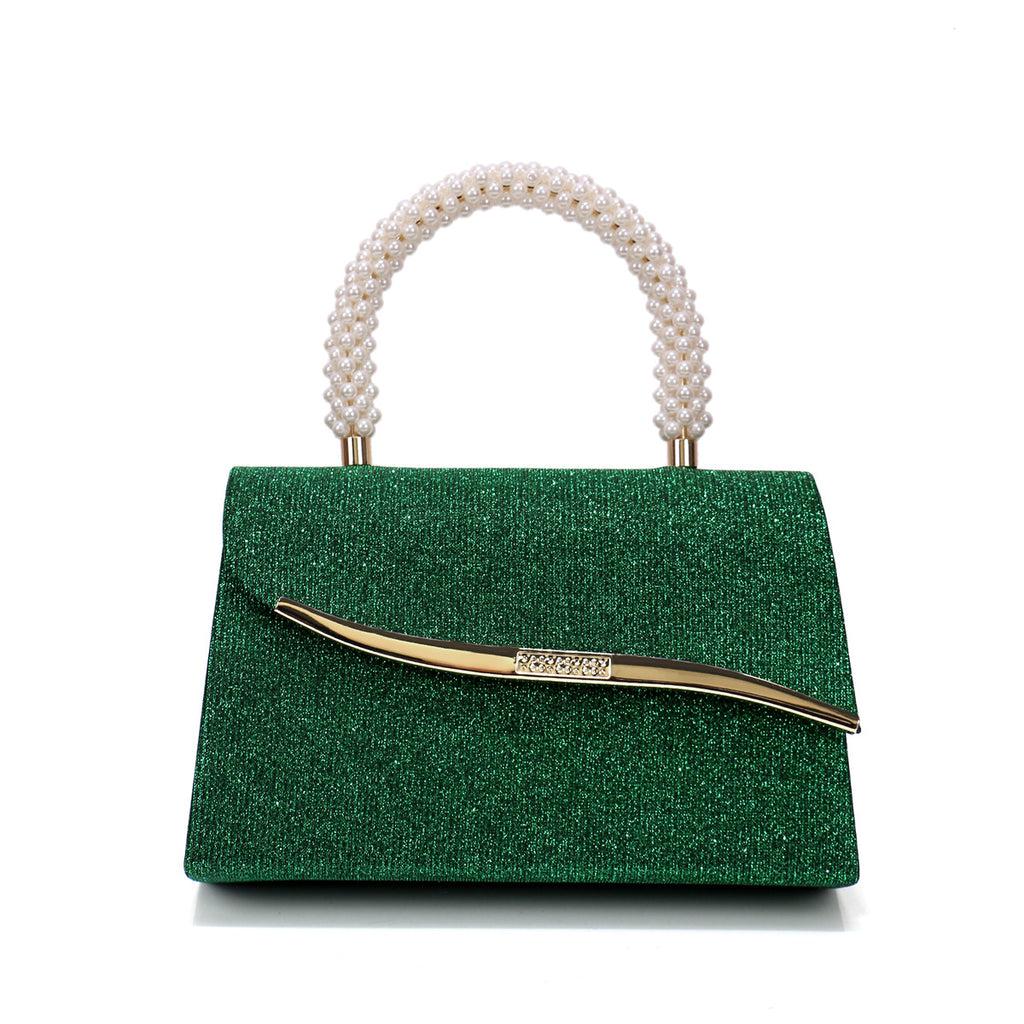 Petit sac carré avec détails de bande métallique