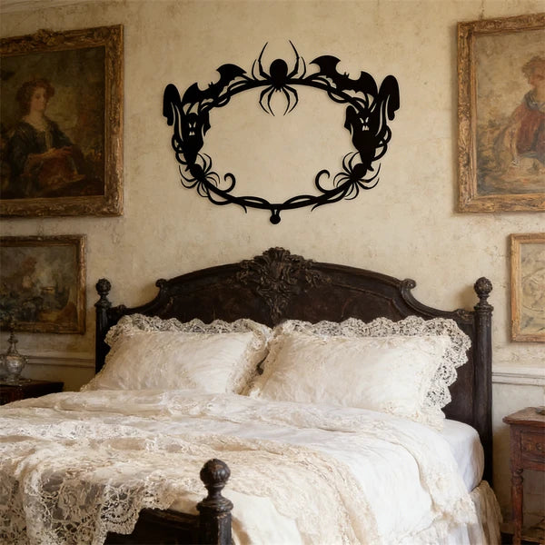 CIFbuy Gothique Bat Spiderweb Ghost Wall suspendu Halloween Décor pour la fête en plein air intérieur Ho