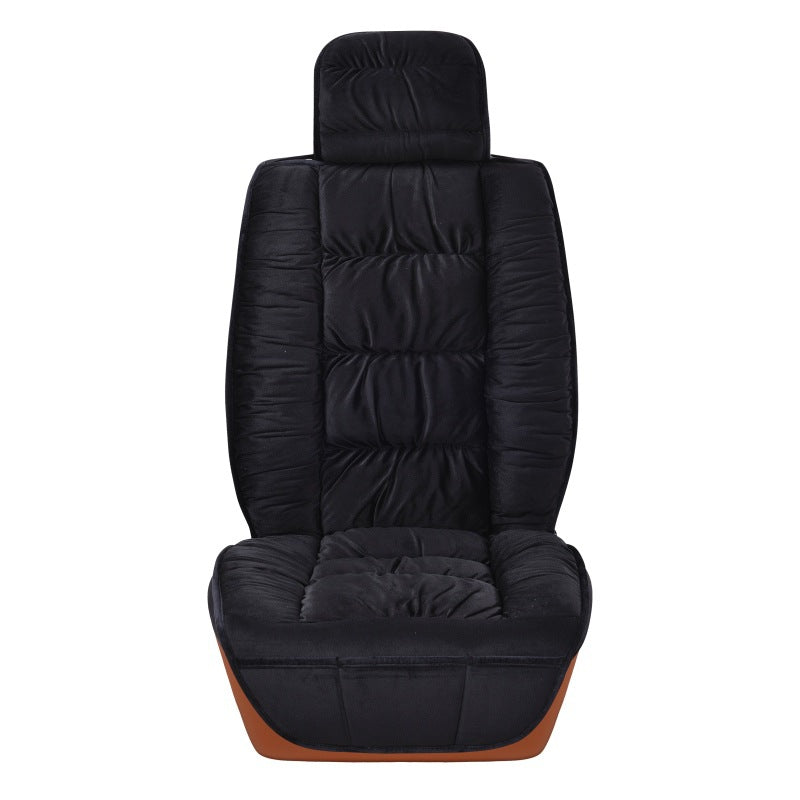 Siège de voiture en peluche courte hiver entièrement entouré