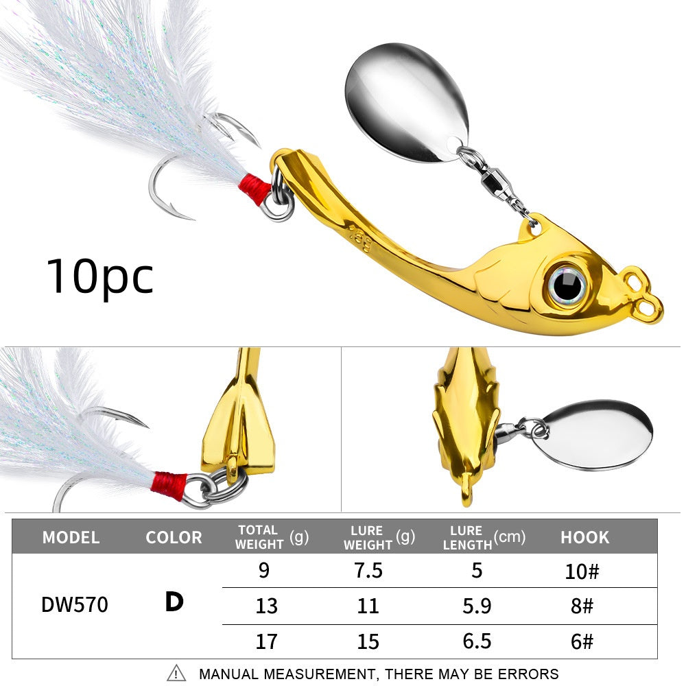 Lure String Lune Spinning Sequins Casting longue distance