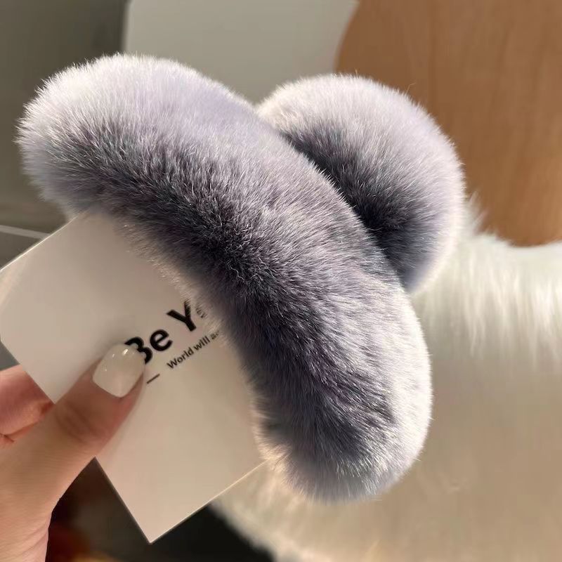 Véritable Rex lapin cheveux mignon en peluche coiffure griffe cheveux