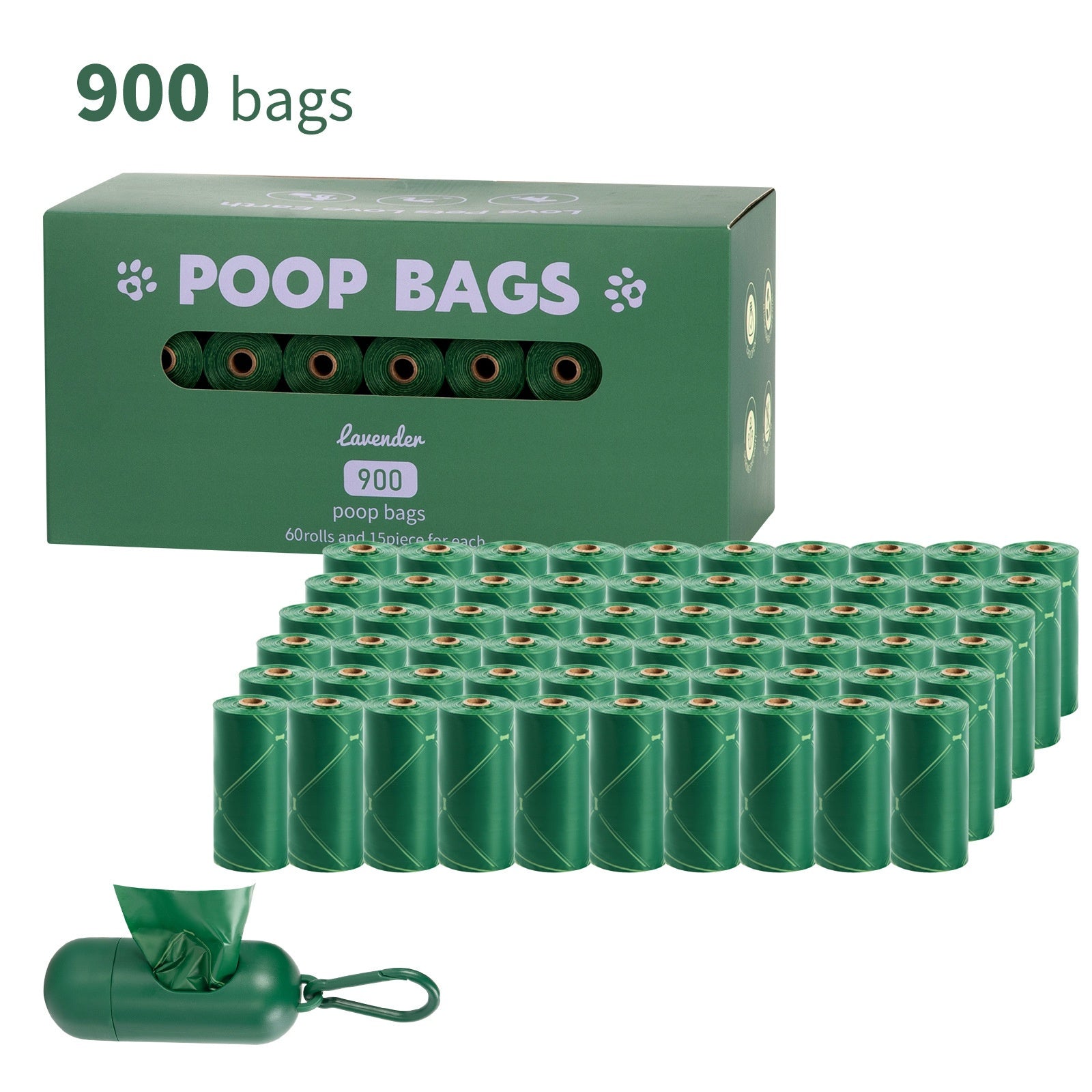 Poignée sac de déchets de chien EPI Vest Poop Sacs de ramassage Degradable Cat Litter Bag