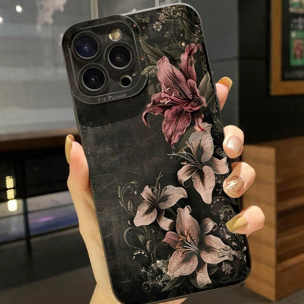 Convient pour 17 Pro Phone Case 16 Pro Pupil-eye Design 13 Fleurs Rose Blanc Personnalisé