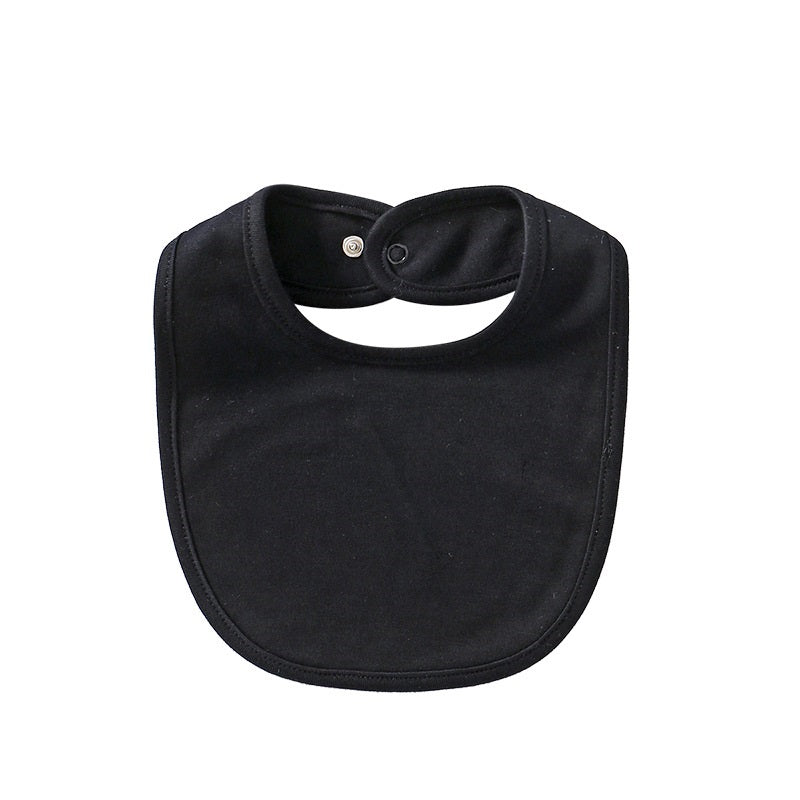 Bébé Produits Coton Bib de couleur solide avec boucle cachée Serviette Salive Multi-couleur En option
