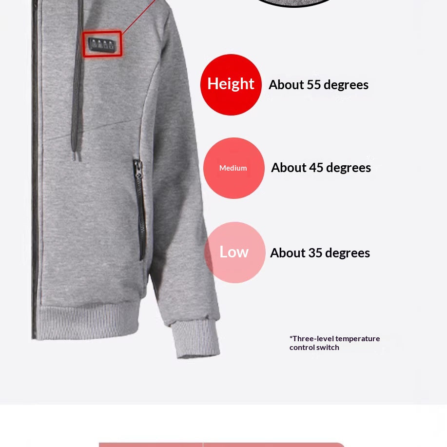 Dual-Control Smart Heated Hoodie