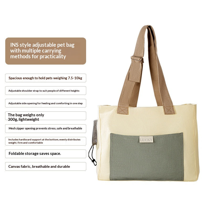 Canvas Pet Carrier pour petits chiens