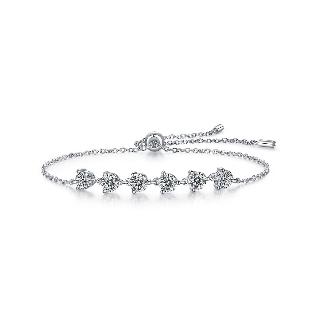 S925 Argent 2.6g Bracelet Bolo réglable