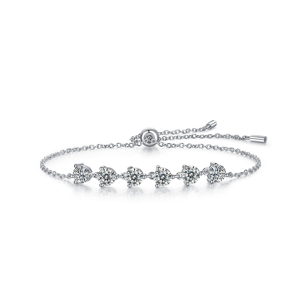 S925 Argent 2.6g Bracelet Bolo réglable