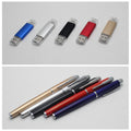 Usine direct businessthin sans fil souris + mobile U disque + stylo trois pièces de bureau gi