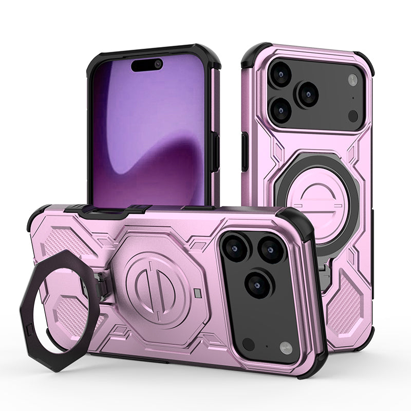 Pour I Téléphone 17 Pro Couverture de téléphone Shockproof Kickstand robuste magnétique