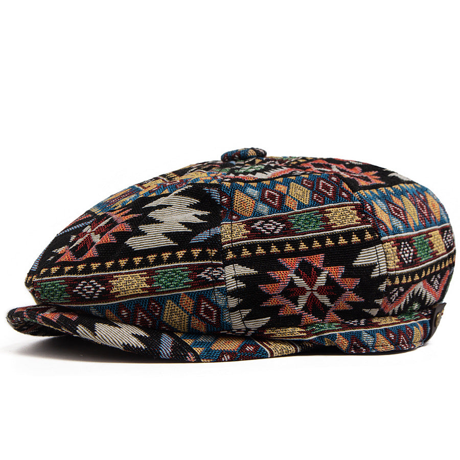 Chapeau octagonal de style ethnique bohème