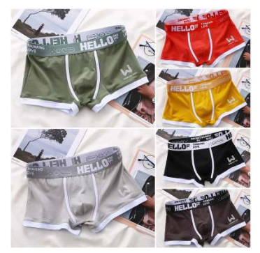 Boxers homme Trendy Respirant Couleur Contraste