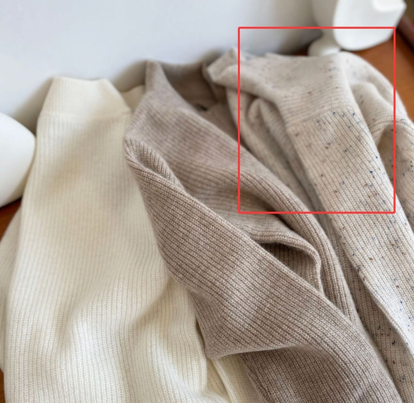 Kids' Cashmere Mock Neck Zip-Up Jacket Thick Knit Pullover