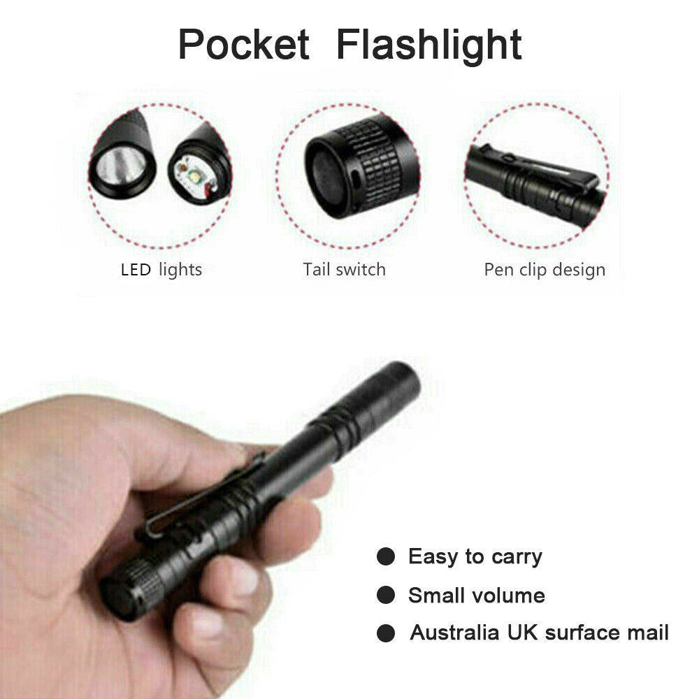 2x Portable AAA LED lampe de poche extérieur ordinaire lampe lampe de poche