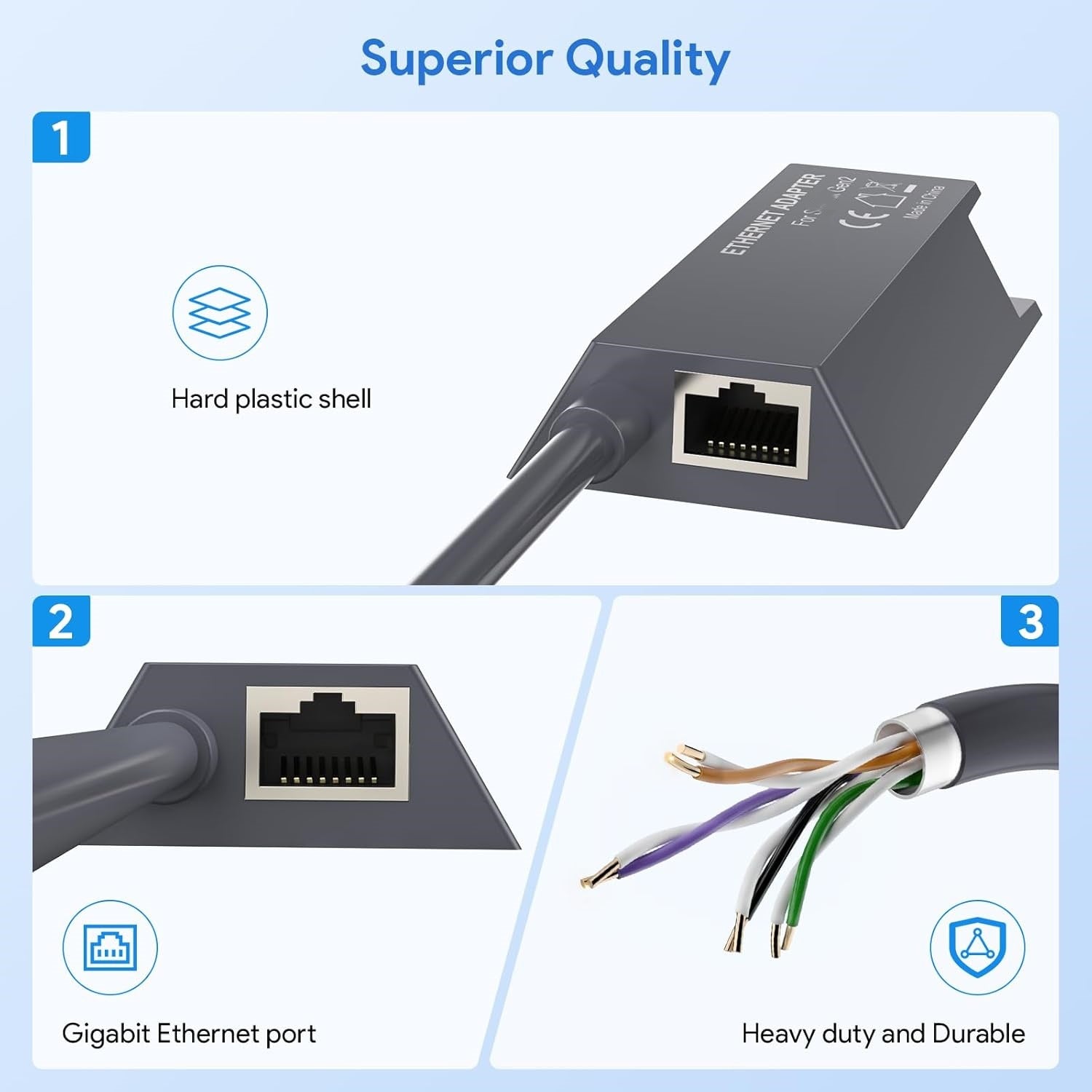 Star 2e génération de câble Internet se connecte à un adaptateur Ethernet Gigabit