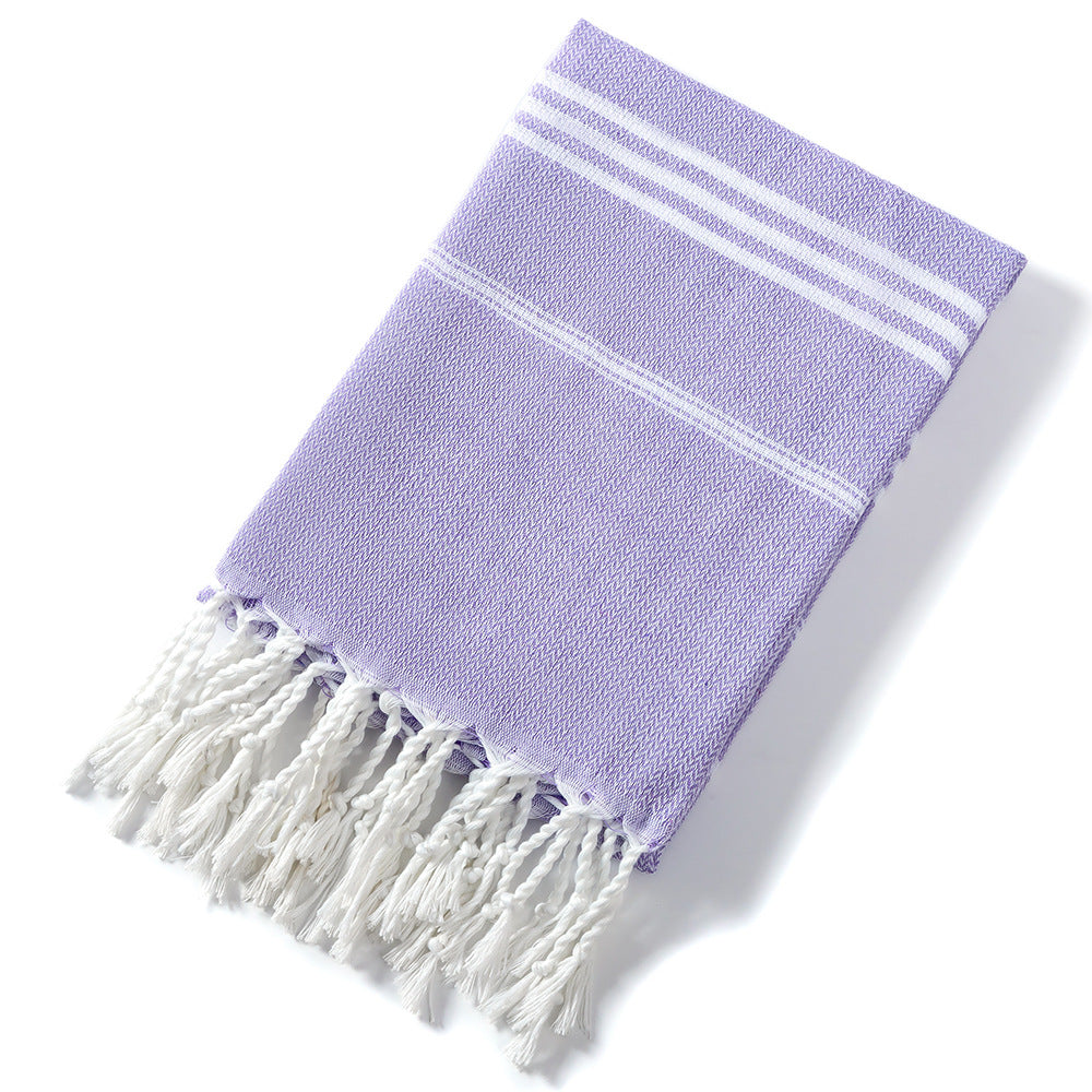 Tassel turc Polyester coton serviette de bain