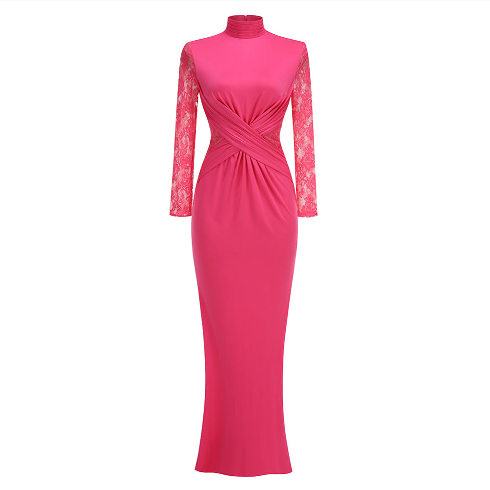 Robe de taille en dentelle plissée vintage