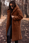 En-Stock Amazon Supply Automne et hiver Mode Long Solid Couleur Long-Sleeve Woolen Femmes