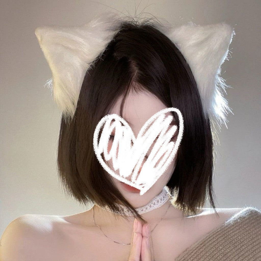 Bandeau en peluche de style japonais pour femmes