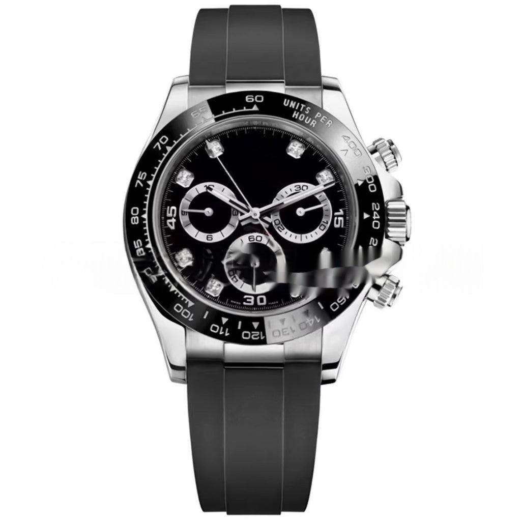 Men's mechanical watch with a rubber strap